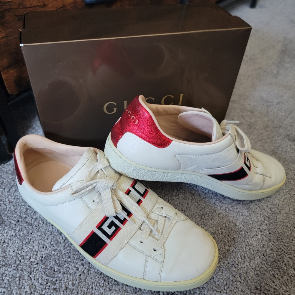 🟢Final Price!! Authentic Gucci Shoes size 8 And Gucci Box